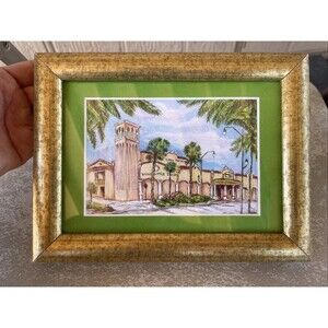 Richard Capes Florida Artist Venice, Florida Series Print Framed Matted